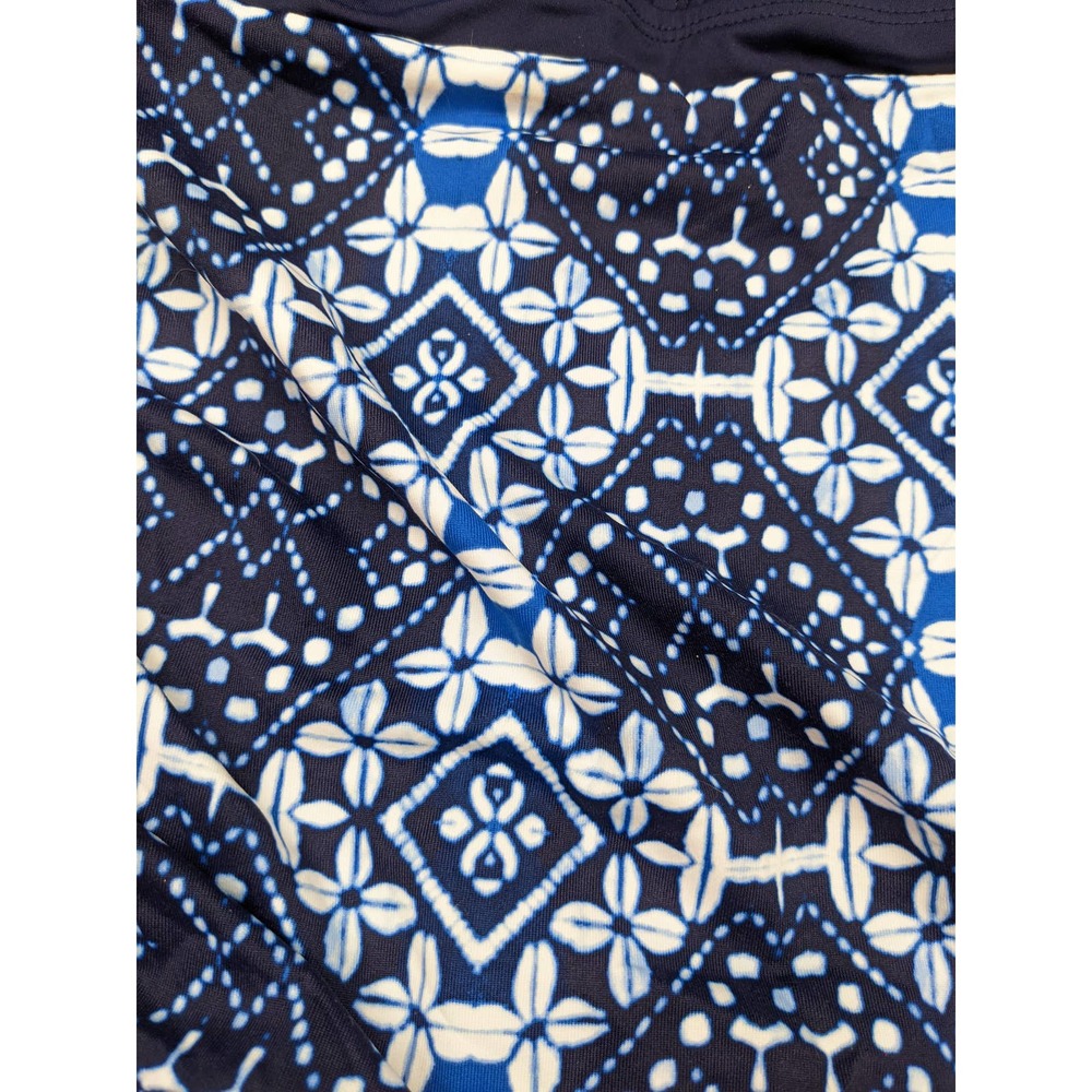 Tommy Bahama Indigo Cowrie Diamonds Over The Shoulder Shirred Tankini To… - Picture 7 of 10
